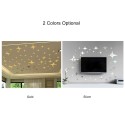 50PCS/Set 3D Stars Mirror Sticker Acrylic Mirror Wall Stickers Home Decor Mirror Art Stickers Home Background Ceiling Decoration