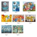 12*16 Inch Flower DIY 5D Diamond Painting Kit Full Drill Diamond Painting Summer Flower Pattern Acrylic Rhinestone Mosaic Painting Craft Home Wall Decor Gift Frameless