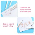 Creative Two Lines Gel Pen Double Lines Marker Stereo Color Pen for Students DIY Journal Planner Hand Account