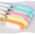 5 Colors Dual Tip Highlighter Pens Broad Chisel and Fine Tips Marker Pen for for School Students Office Home Supplies