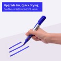 12pcs Blue Large Permanent Marker Oil-Based Quick Dry Marker Pen Round Point Waterproof Non-toxic for Business Office School Home Supplies