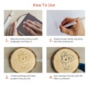 Wood Burning Pen Chemical Pyrography Marker Pen Safe Tool for DIY Projects Wood Painting   Reversible Fine Tip with Oblique Head and Round Head Upgrade Version