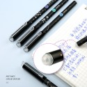 12pcs Constellation Erasable Gel Pens 0.5mm Black Ink Pen Smooth Writing for Student Note Taking Office School Stationary Supplies