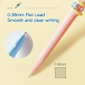 3pcs Cute Decompression Gel Pens 0.38mm Black Ink Pen Fun Stress Relief Pens Top Rotation Smooth Writing for Office School Children Students Stationary Supplies