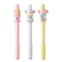 3pcs Cute Decompression Gel Pens 0.38mm Black Ink Pen Fun Stress Relief Pens Top Rotation Smooth Writing for Office School Children Students Stationary Supplies