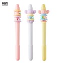 3pcs Cute Decompression Gel Pens 0.38mm Black Ink Pen Fun Stress Relief Pens Top Rotation Smooth Writing for Office School Children Students Stationary Supplies