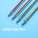 18 Color Glitter Gel Pen Set Colored Pen Color Changing Flash Marker for Office School Students Adults Writing Drawing Coloring Journaling Card Making Stationary Supplies