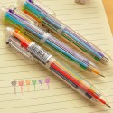 Ballpoint Pen Multicolor 6 In 1 Colorful Spring Retractable Design 0.5mm Ballpoint Pen Gift Scrapbooks Tool Birthday Card for Friends Students Stationery Office Workers Home School Supplies