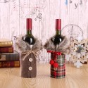 Christmas Sweater Wine Bottle Cover, Newest Collar & Button Coat Design Wine Bottle Sweater Wine Bottle Dress Sets Xmas Party Decorations (style 1)