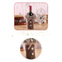 Christmas Sweater Wine Bottle Cover, Newest Collar & Button Coat Design Wine Bottle Sweater Wine Bottle Dress Sets Xmas Party Decorations (style 1)