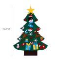 43 Inch DIY Felt Christmas Tree Ornaments Detachable Christmas Decoration for Home Wall Party Kids Gift Festivals Xmas Indoor Decor