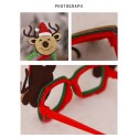 Christmas Glitter Party Glasses Christmas Decoration Costume Eyeglasses Party Glasses Frame for Holiday Favors(Santa and Reindeer)