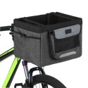 Foldable Bicycle Front Basket Removable Bike Pet Basket Pet Dog Cat Rabbit Carrier Camping Tote Bag