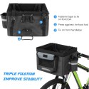 Foldable Bicycle Front Basket Removable Bike Pet Basket Pet Dog Cat Rabbit Carrier Camping Tote Bag