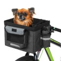 Foldable Bicycle Front Basket Removable Bike Pet Basket Pet Dog Cat Rabbit Carrier Camping Tote Bag