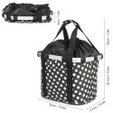 Folding Bike Basket Small Pet Cat Dog Carrier Bag Detachable Bicycle Handlebar Front Basket Cycling Front Bag Handbag