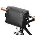 Waterproof Bicycle Handlebar Bag Roll-top Cycling Handlebar Bag Pannier for Mountain Bikes Electric Bike Scooter