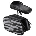 Touch Screen Bike Handlebar Bag Waterproof Front Frame Top Tube Bicycle Pouch Double Pannier Pack Large Capacity Cycling Front Storage Bag