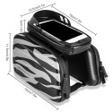 Touch Screen Bike Handlebar Bag Waterproof Front Frame Top Tube Bicycle Pouch Double Pannier Pack Large Capacity Cycling Front Storage Bag