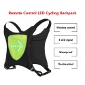 Double-sided LED Turn Signal Bike Pack LED Backpack with Direction Indicator USB Rechargeable Safety Light Bag Waterproof Bicycle Backpack Wireless Remote Control Bicycle Bag Sports Vest Ultralight Riding Bag