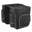 Cycling 2 in 1 30L Bicycle Black Rear Double Side Rack Bag Tail Seat Pannier Outdoor Cycling Saddle Storage