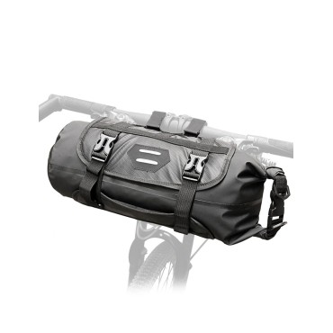 Bike Handlebar Bag Waterproof Adjustable Capacity Bicycle Front Tube Bag with Detachable Cycling Dry Pack (3-7L)