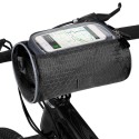 Waterproof Bike Handlebar Bag Bicycle Front Bag Touchscreen Phone Holder Bag Pack Shoulder Bag MTB Cycling Storage Bag Pannier