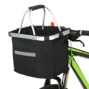 Collapsible Bike Basket Bicycle Handlebar Front Basket Pet Carrier Bag for Shopping Commuting