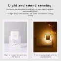 GD-8602 LED Sensor Light Plug-in Motion Wall Night Lamp with Brightness Lighting Time Adjustable for Living Room Bedroom Stairs AC110V