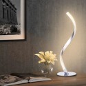 Modern Table Lamp Spiral Design LED Nightstand Lamps Decorative Night Lights Metal Bedside Lamp Desk Light for Bedroom Living Room Office