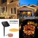 Solar String Lights 72ft 100 LED Rope Light 8 Modes Warm White Lights for Party Garden Home Festival Decoratio