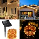 Solar String Lights 72ft 100 LED Rope Light 8 Modes Warm White Lights for Party Garden Home Festival Decoratio