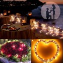 Solar String Lights 72ft 100 LED Rope Light 8 Modes Warm White Lights for Party Garden Home Festival Decoratio