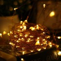 Solar String Lights 72ft 100 LED Rope Light 8 Modes Warm White Lights for Party Garden Home Festival Decoratio