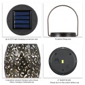 Solar Power Energy LED Lantern Light Outdoor Hanging Lamp IP44 Water Resistance for Patio Garden Courtyard Pathway