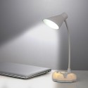 LED Desk Lamp Desk Light Lamp Touch Control Dimming Light, Flexible USB Rechargeable Eye-Caring Study Table Lamp, Adjustable Children Book Light with Base Light for Study Bedroom