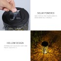 LED Solar Lights Hollow Garden Lights Hanging Lantern Leaf Tree Shape Projection LED Lamp Pathway Walkway Lawn Patio Backyard Lighting Outdoor Waterproof Landscape Lamp