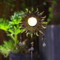 Solar-powered Hanging Light with Wind-bell White Light Outdoor LED Solar Light for Garden Yard Festival Party Decor