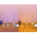 Christmas Tree Lights Metal Spiral Xmas Tree Lamp Desktop Tree Light with Crystal Pendant Decorative Table Lamp Mini Christmas Tree Decoration