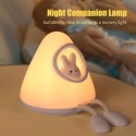 Cute Deer Night Light Warm White & White Bedside Kids Night Light with Touch Sensor 2 Light Brightness Soft Silicone Animal Night Lamp Phone Holder Night Companion for Children Toddler