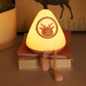 Cute Deer Night Light Warm White & White Bedside Kids Night Light with Touch Sensor 2 Light Brightness Soft Silicone Animal Night Lamp Phone Holder Night Companion for Children Toddler