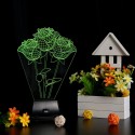 LIXADA 3D LED Lamp Light USB Rose Colorful Night Light for Wedding Deco Innovative Christmas Gift Present