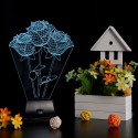 LIXADA 3D LED Lamp Light USB Rose Colorful Night Light for Wedding Deco Innovative Christmas Gift Present