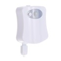 Motion Sensor LED Toilet Night Light 16 Colors Dusk to Dawn Auto On / Off Bathroom Lamp