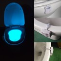 Motion Sensor LED Toilet Night Light 16 Colors Dusk to Dawn Auto On / Off Bathroom Lamp