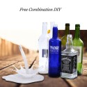 Portable Energy Saving Decoration White Bottom Colorful Light Wine Bottle Lamp For Bar