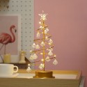 Christmas Led Tree Light Home Party Wedding Festival Tabletop Decor Warm White Decorative Lamp with Crystal Pendant