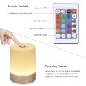 Portable USB Night Light with Remote 13 Colors & 3 Lighting Modes Timer Function Dimmable Touching Control Bedside Table Desk Lamp for Bedroom Living Room