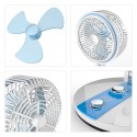 USB Rechargeable Fan with Night Light Adjustable Speed & Brightness Multifunctional Wall Mounted & Desktop Fan for Home Office Outdoor Travel