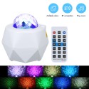 Music Starry Projector Light LED Night Lamp with Remote Control Romantic Starlit Projection Lamp 10 Levels Brightness & Multi Lighting Modes Support U-disk/BT Music Player/Timer Function